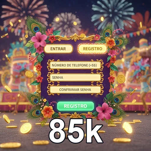 Tela com regras fáceis e suporte da plataforma 85k